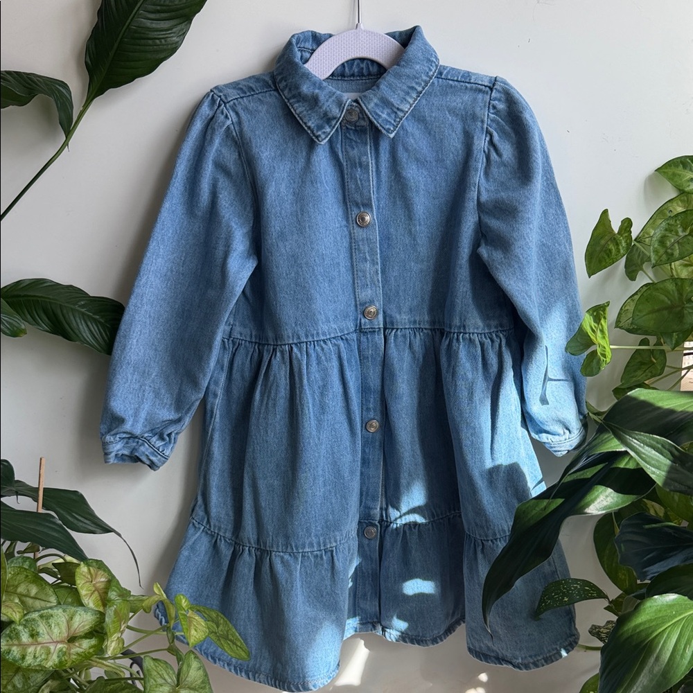 Zara Light Blue Kids Jean Dress